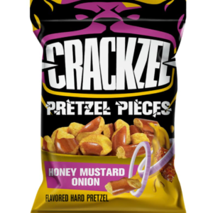 CRACKZEL Intense Flavored Pretzel Pieces With Honey Mustard Onion Seasoning | 85G (Pack of 2) Imported in Turkey