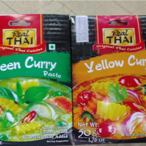 Real Thai Combo of Green Curry and Yellow Curry Paste, 50g Each